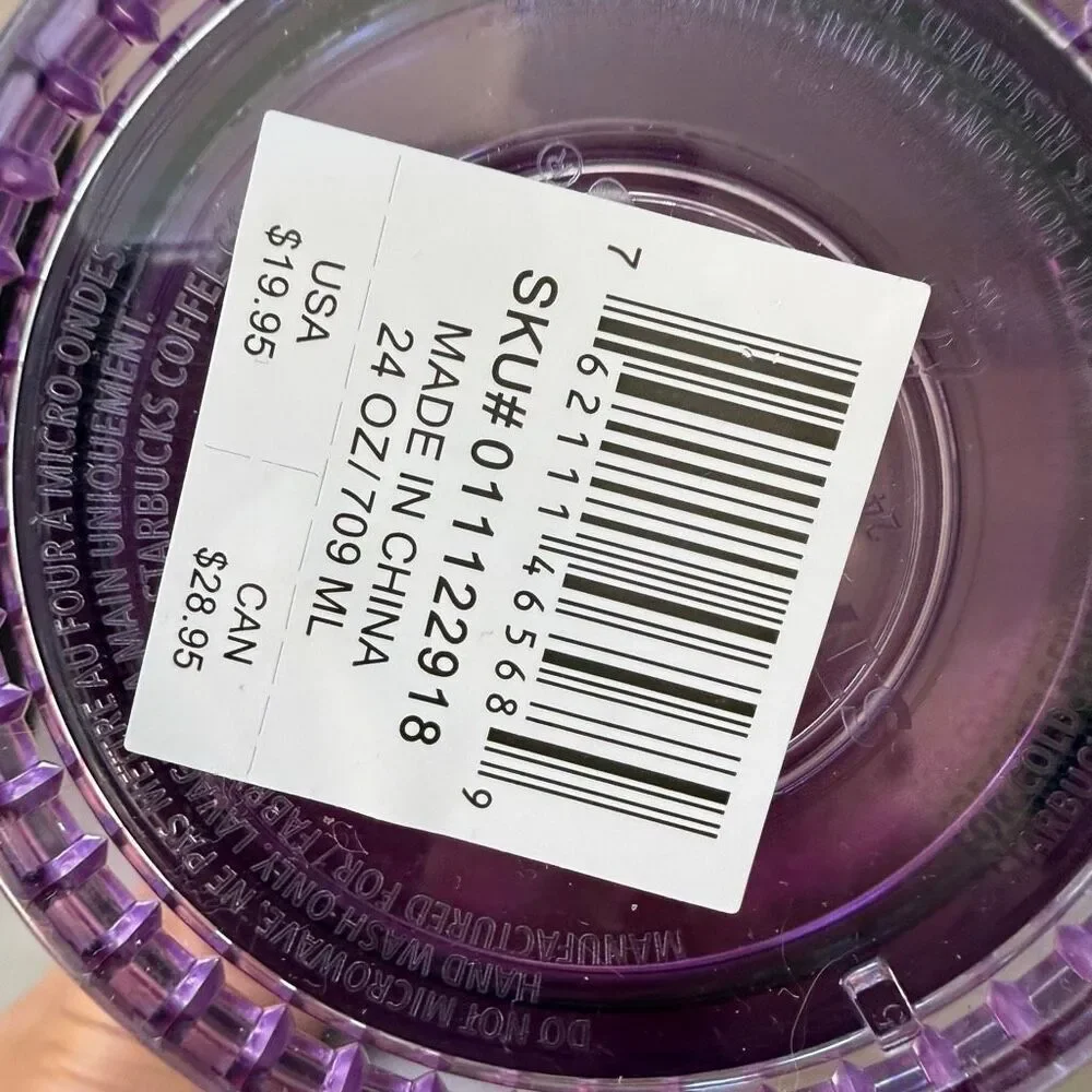 Starbucks Grid Purple Pink Ombre 24 oz Tumbler Limited Edition 2020 New